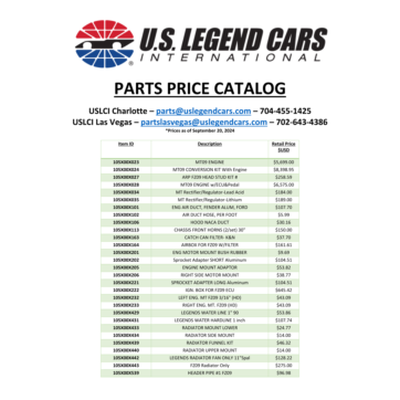 USLCI Parts Price Catalog Sep 20 2024