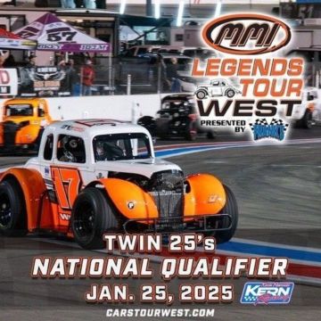 The MMI Legends Tour West Twin 25's at Kevin Harvick's Kern Raceway on Janaury 25 will be for 2025 INEX national points ...