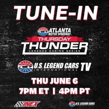Feel the thunder at Atlanta as Thursday Thunder kicks off a Legend Car and Bandolero packed summer ?? #ThursdayThunder...