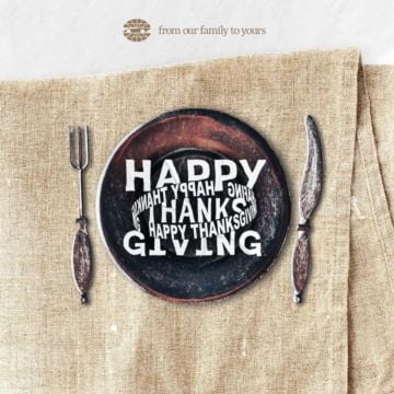 Keep the car in the trailer and enjoy a relaxing day with those you are thankful for in your life. Happy Thanksgiving!??