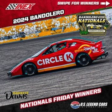 Friday’s Bandolero Nationals INEX National Qualifier Feature winners?????? Beginners: Tayton Monroe
Bandits: Camden Tru...